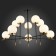 Ceiling Ceiling ST LUCE. SL1203.402.10. Limano. 10x60 watts, E27, 93x54 cm, black color, brass