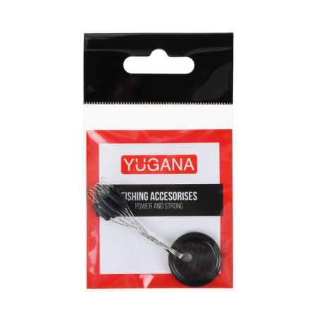 Silicone Stop Yugana "cylinder", size L, black, 9 pcs.