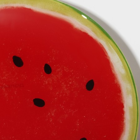 Plate Glass Dunch Dailers "Sweet watermelon", D = 20 cm-4