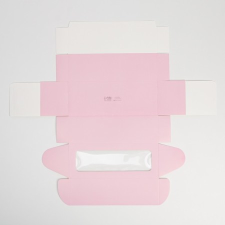 Confectionery packaging, cupcake box with a window, “pink”, 26 x 10 x 8 cm-4