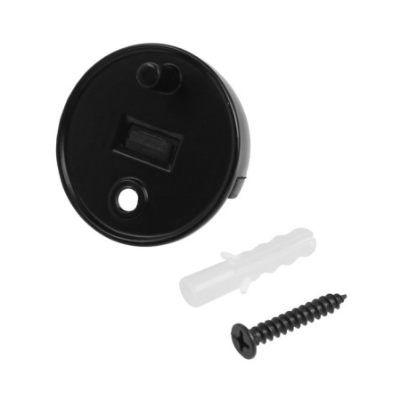 Hoping Lockland stop, with fasteners, d = 40 mm, h = 25 mm, black color black-2