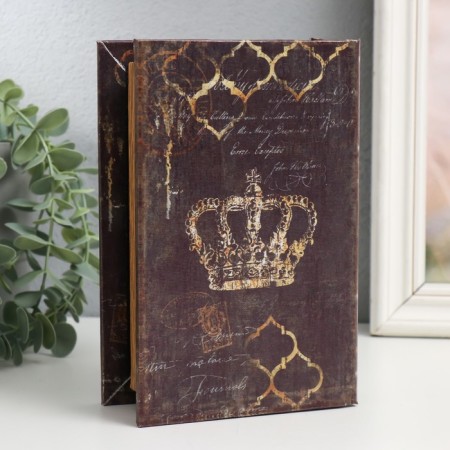 Broke-Kniga tree to leatherette, glass "Golden Crown" 4.3x12x18 cm-1