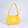 Youth bag with zipper, yellow color