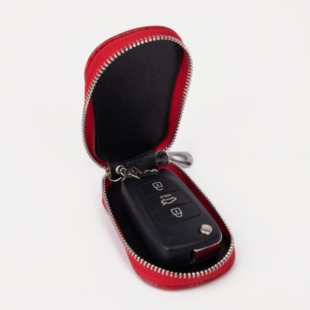Key of zipper, 5 cm, 1 carbine, red color-4