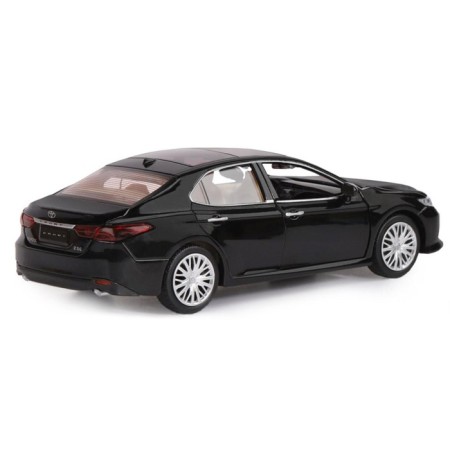 Metal machine Toyota Camry, 1: 32, Inerts, light and sound effects, doors open, black color-2