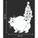 Decorative sticker for windows "New Year's cat" 40x50 cm