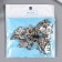 Castle Metal for the casket silver + nails. set 10 pcs 2.9x3 cm