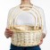 A set of wicker baskets, willow, 3 pcs., Light brown