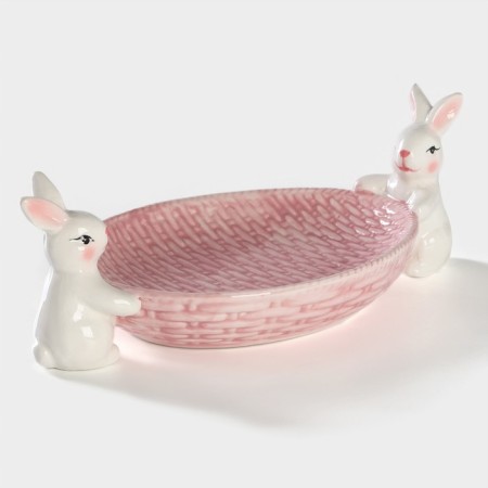 Serving share "Bunny", 30 × 16.5 × 10 cm, pink color-5