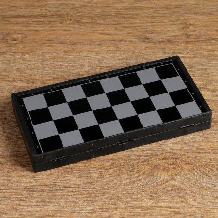 Board game 3 in 1 "Zuk": backgammon, chess, checkers, magnetic board 24.5 x 24.5 cm-7