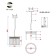 Suspension lamp ST LUCE. SL1624.203.01. Ercolano. 1x40 W, E14, 20x20x28 cm, Shampan