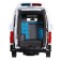 Metal machine "Mercedes Sprinter. Ambulance ”1:32, inertia, white color, light and sound effects
