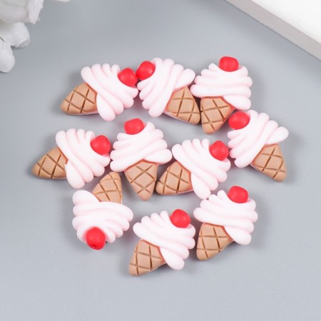 Decor for creativity Plastic "Ice Cream Horn" 1.8x1.5 cm-2