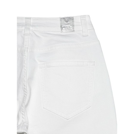 Jeans shortened female Conte Elegant Straight Leg, size m, color White-9