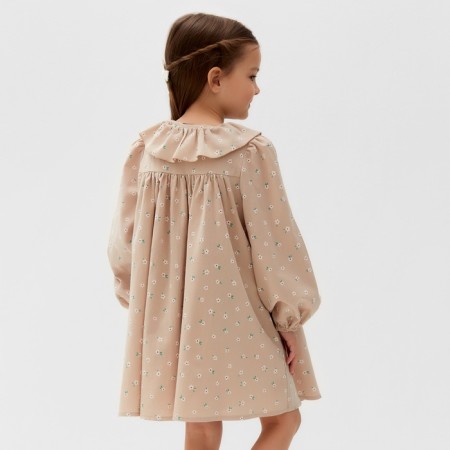 Children's dress with collar Kaftan, p. 32 (110-116), beige-7