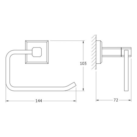 Toilet paper holder, chrome-1