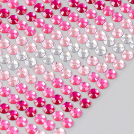 Self -adhesive rhinestones d 6 mm, pink-2