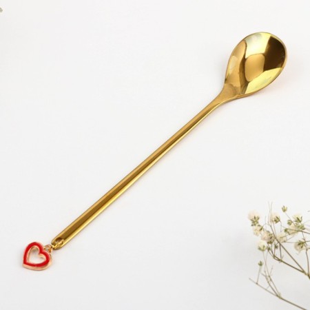 A paired spoon with a suspension of a "sweet couple", 2.7 x 14, 8 cm-5