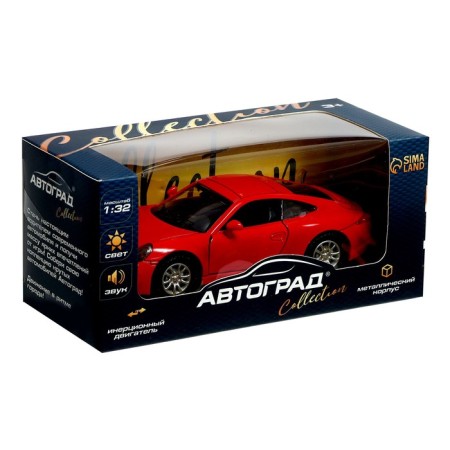 Metal Race machine, 1:32, inertia, light and sound, red color-4