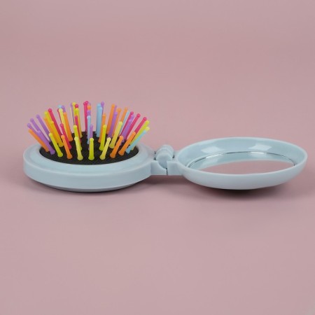 Massage comb “plush mercy”, folding, with a mirror, D = 7.5 cm, Mix drawing-7