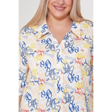 Female shirt, size 64, white color-5