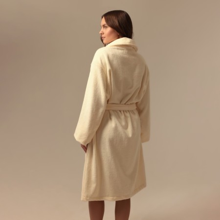 Tainted female bathrobe SL Home: Basic "Aivori", size L, 100% cotton, 420 g/m2-3