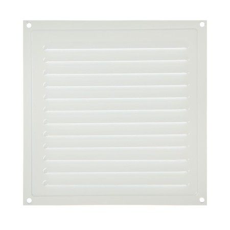 Ventilation grate "Space" luxury RM1919, 190 x 190 mm, with a grid, metal, white