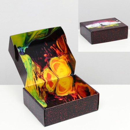 Gift box bilateral "paints" 27 x 21 x 9 cm