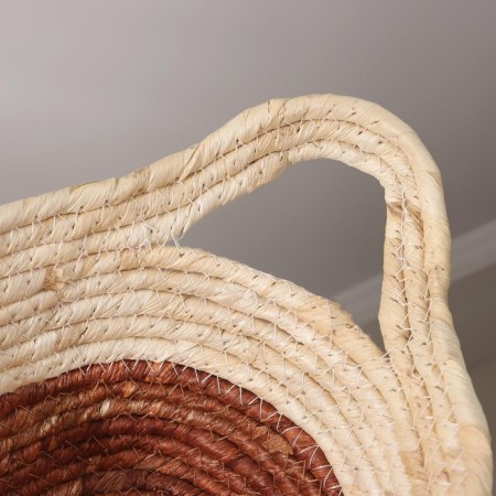 Basket for storage of handmade lauded “Teri”, with handles, 40 × 24 × 12 cm, brown color-4