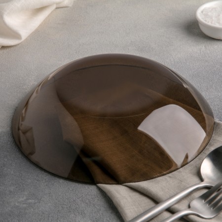 Deep glass Ambiente. Eclipse, d = 20.8 cm, brown color-1