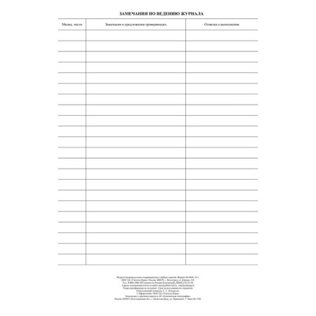 Magazine. Journal of individual correctional training sessions, offset kZh-445-4