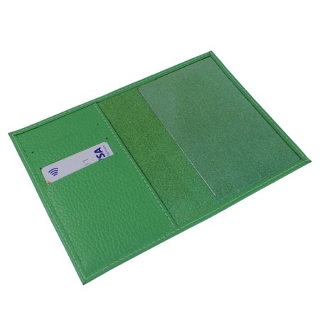 Cover for passport, green color-1