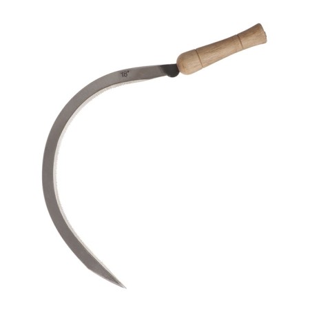 Sickle "Travnik", 18 "(45.7 cm), blade thickness 2 mm, handle of wood, Greengo
