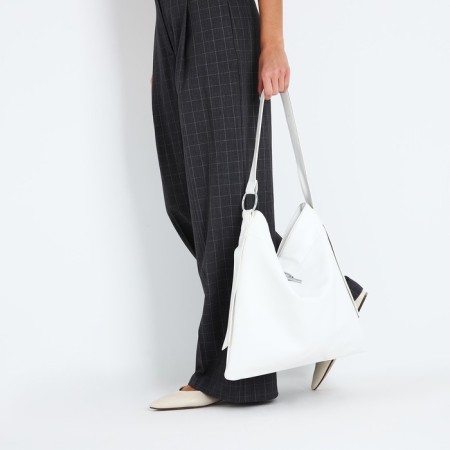Shoper bag on fasting, white color-6