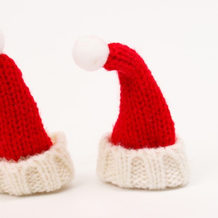 New Year's cap for toys knitted, set 4 pcs., Size - 7.5 × 4 cm-1