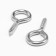 Screw-ring, tundra, white zinc, 4x40 mm, 10 pcs