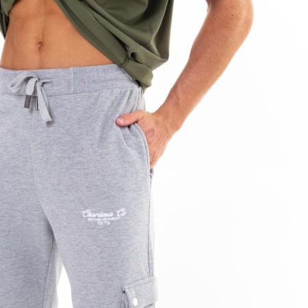 Male pants, color gray melange, size 44-4