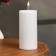 Candle-cylinder smooth, 5x10 cm, gray, 6 hours