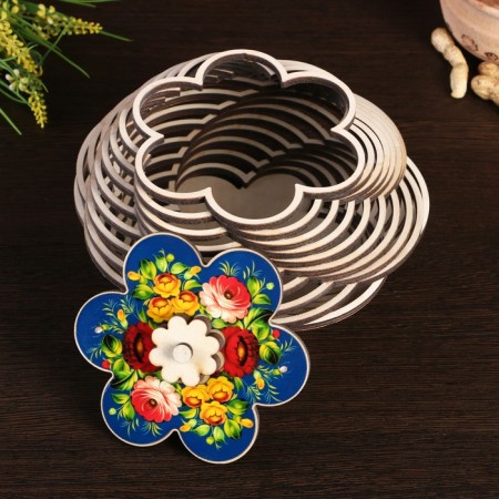 Candy "Flowers. View 4", curly, d = 19.5 cm-1