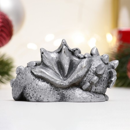 Figure "Dragon with spikes" steel with an echoing sister, 8.5x3x5.5cm-2