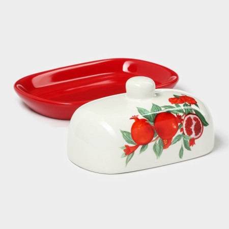 Maslek Dolyana "Grenat", 17.2 × 12.4 × 8.5 cm, red and white color-4