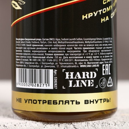Shower gel “Real, 100% man”, 250 ml, perfume aroma, Hard Line-3