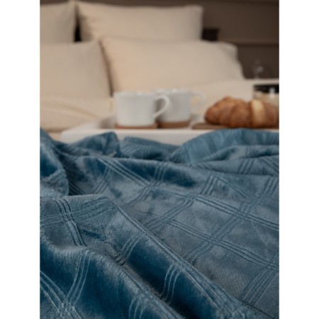 Texrepublic blanket, size 200x220 cm, blue color-7