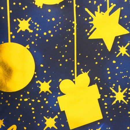 New Year. New Year's paper gift package with embossing, "Christmas tree toys" 27 x 21 x 11 cm.-1