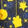 New Year. New Year's paper gift package with embossing, "Christmas tree toys" 27 x 21 x 11 cm.