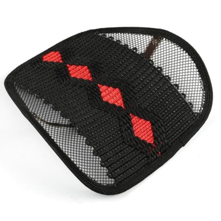 Orthopedic back on the seat reinforced, rhombus, 38 × 39 cm, black-2