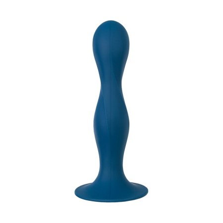 Satiffyer Double Ball-R phallimitator, 18 cm, silicone, blue color-1