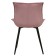Stool "FLA", velor tenerife pink / black metal