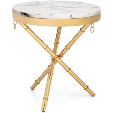 Журнальный стол Monika металл, золотой 50x50x55 см