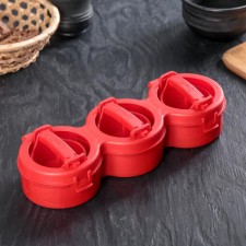 Form for stuffing cutlets Triple shares Stufz, 25 × 10 × 5.5 cm, the diameter of the working part is 7.7 cm, a small circle of 5 cm